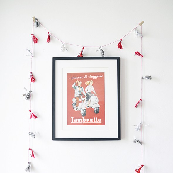 Make this fun ribbon tassel garland from the 12 Months Of DIY blogger crafting challenge via http://lifeovereasy.com/